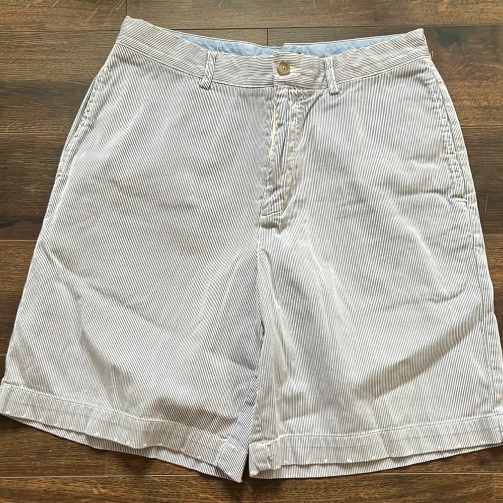 J Crew Seersucker Shorts Size 33